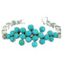 Turquoise And Authentic Sterling Silver Jewelry Link Bracelet VX65228